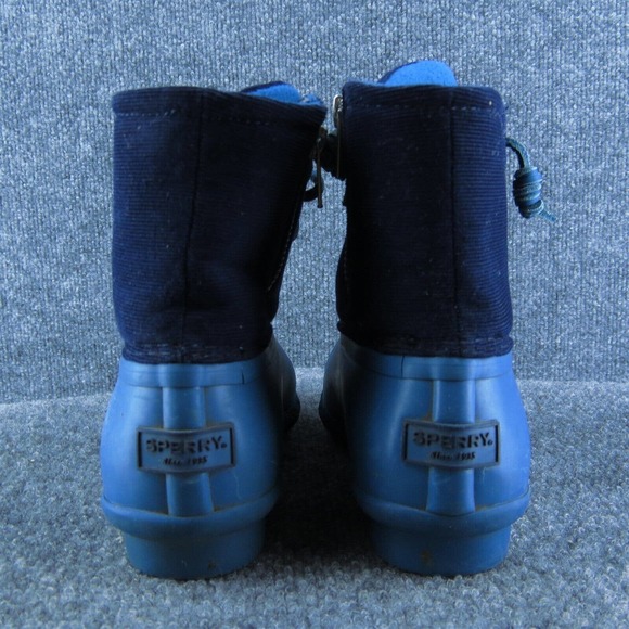 Sperry Blue‎ Duck Boots Women 6 Medium Lace Up Rubber Waterproof Casual - Picture 5 of 8
